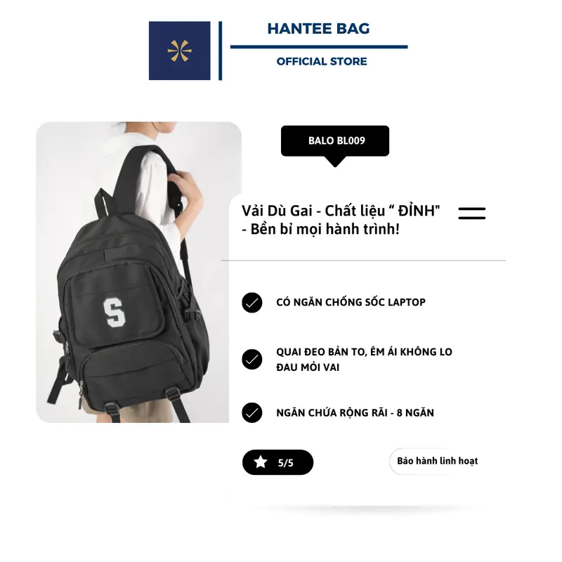 [Hantee Bag ] Balo Nữ Thời Trang Họa Tiết Đi Học, Đi Chơi, Du Lịch - Dễ Thương Là Sự Lựa Chọn Hoàn Hảo Cho Các Bạn Trẻ Năng Động  BL009 2