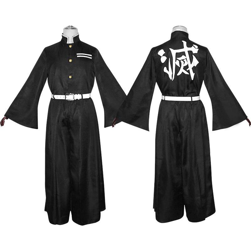 Anime Demon Slayers Kimetsu No Yaiba Muichirou Cosplay Costume Demon Slayer Uniform Wig Halloween Costume for Adults and Children 2