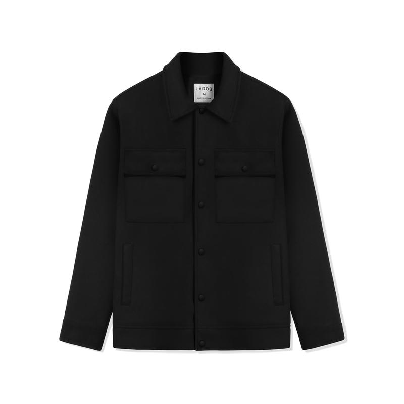 Áo khoác dạ nam phong cách Hàn Quốc 2 lớp lót dù có nút bấm LADOS-12114 có túi trong, ấm áp, sang trọng