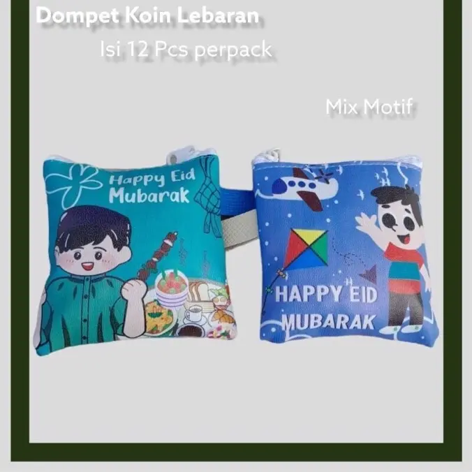 12 PCS DOMPET KOIN KOTAK LEBARAN GEMOY Uang 1
