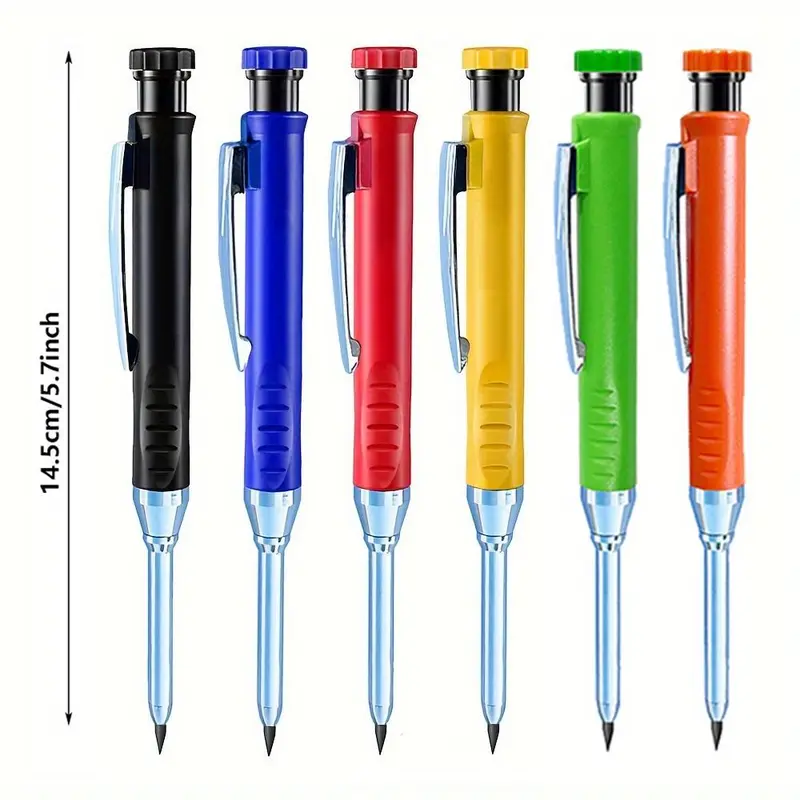 Automatic Pencil Set, 5 Counts/set Including 2 Counts Pencil & 3 Counts Lead Refill,  Mechanical Pencil for Woodworking, Architecture, Drawing 1
