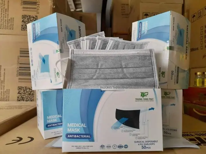Set 4 hộp 200 cái khẩu trang y tế 4 lớp TTP cho người lớn, khẩu trang ngăn bụi, chống tia cực tím hiệu quả 5