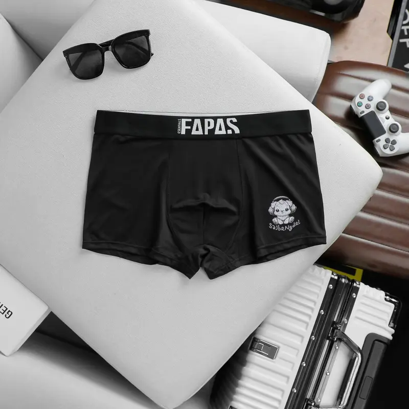 Quần Boxer Nam thun lạnh, quần sịp nam menswear in đùi chú cún trắng, Quần Lót sịp đùi nam co dãn 4 chiều thoải mái vận động thấm hút mồ hôi, Boxer Quần Boxer T4 (che tên sản phẩm khi giao hàng) 8