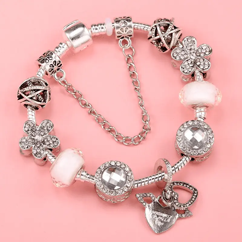 Bracelet Classic Angel Wings White Charm Bracelet Jewelry