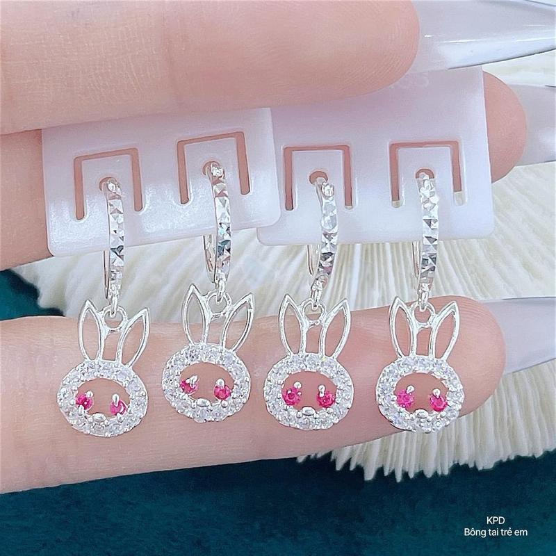 Bông tai trẻ em siuuu xinh bạc s925 không đen gỉ 1