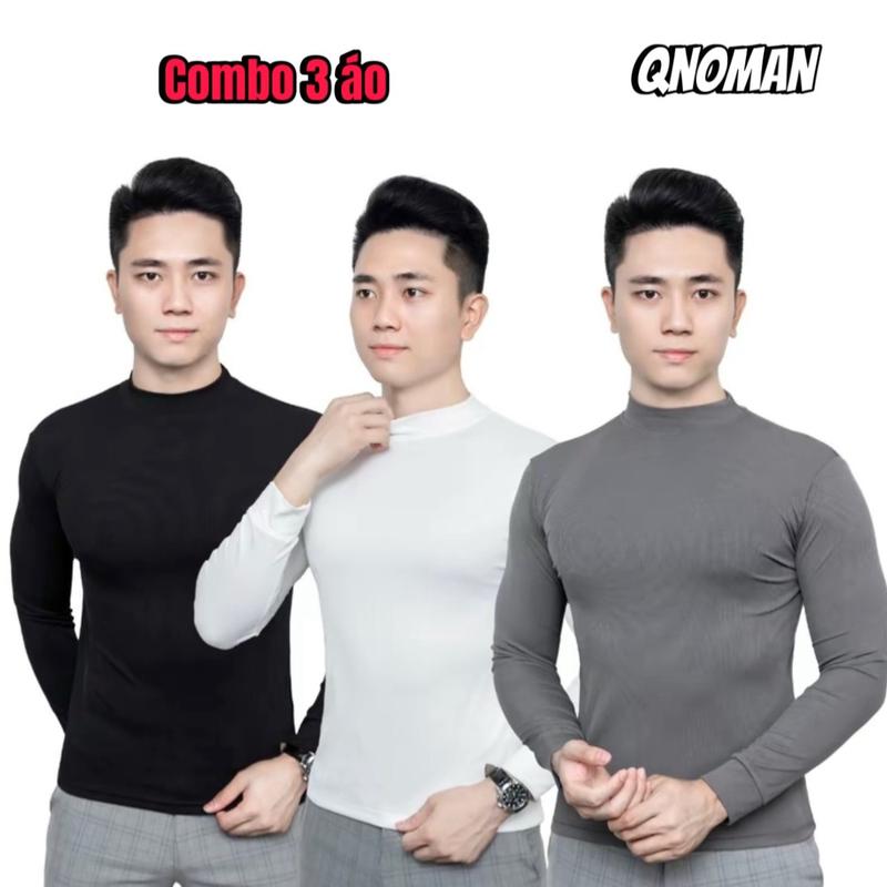 Combo 3 Áo giữ nhiệt nam cổ cao lót nỉ lông - Top nam nữ - Menswear