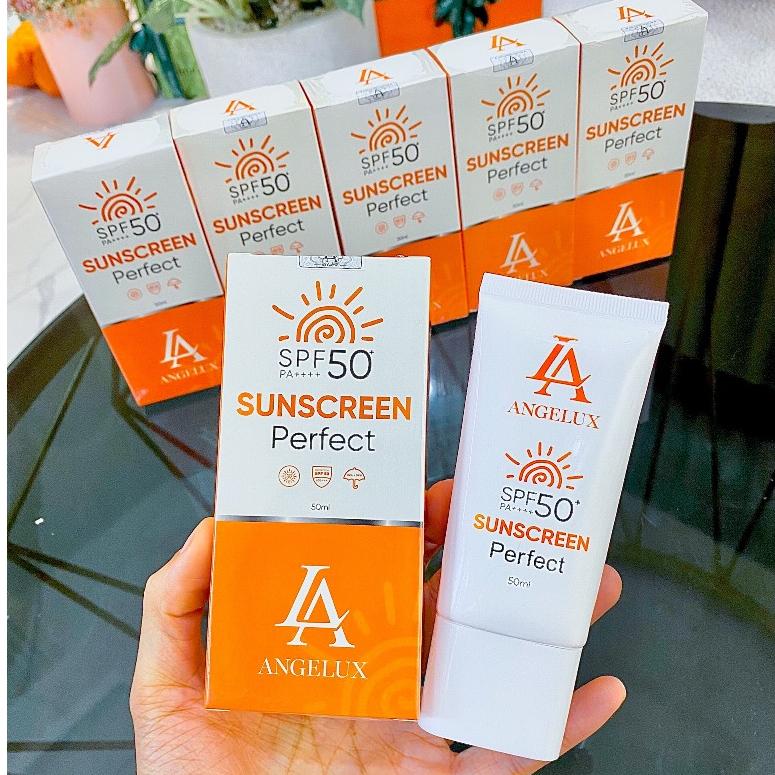 Kem Chống Nắng ANGELUX SUNSCREEN PERFECT  Nâng Tone, Kiềm Dầu, Căng Bóng, SPF 50+ Mua 1 tặng 1 ủ môi 7