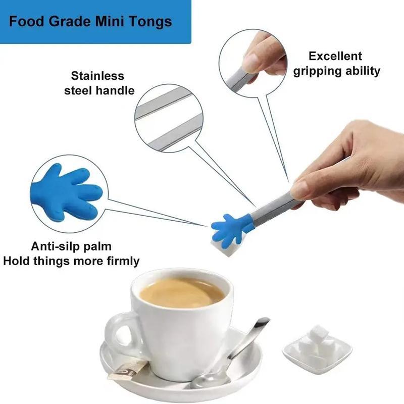 Silicone Mini Tongs (1 Piece), 5in Hand-shape Food Tongs for Ice Cube, Sugar Tongs, Kids Tongs for Serving Food, Household Kitchen Products, Kitchen Utensils, Kitchen Gadgets 3