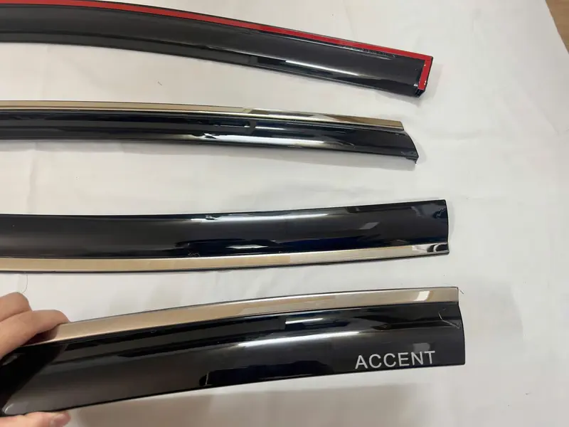 Bộ Vè Che Mưa Chỉ INOX Xe Huyndai ACCENT 2024-2025 Cao Cấp, Bộ Sẵn Keo Dán 3M 1