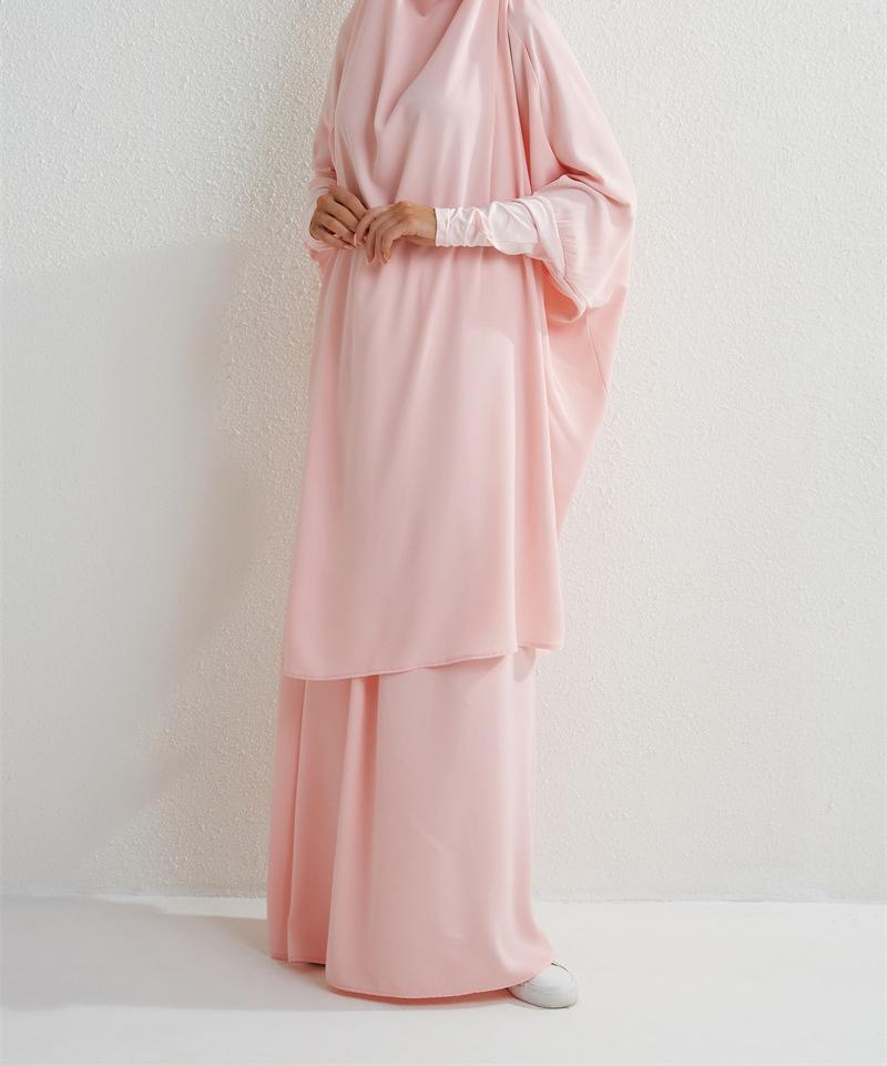 Product Introduction of Two-Piece High-Quality Large Size Clothing, Women's Clothing, Clothing Apparel, Solid Color Long Sleeve Skirt Long Robe 24