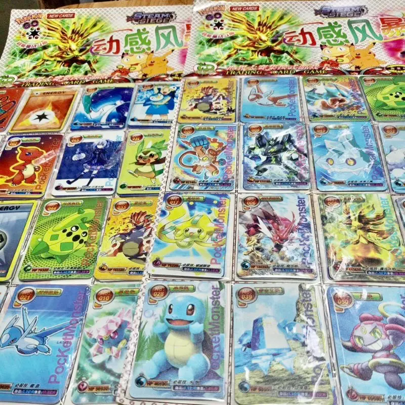 Đồ chơi thẻ bài pokemon nhựa dẻo (bộ 5 lá)
