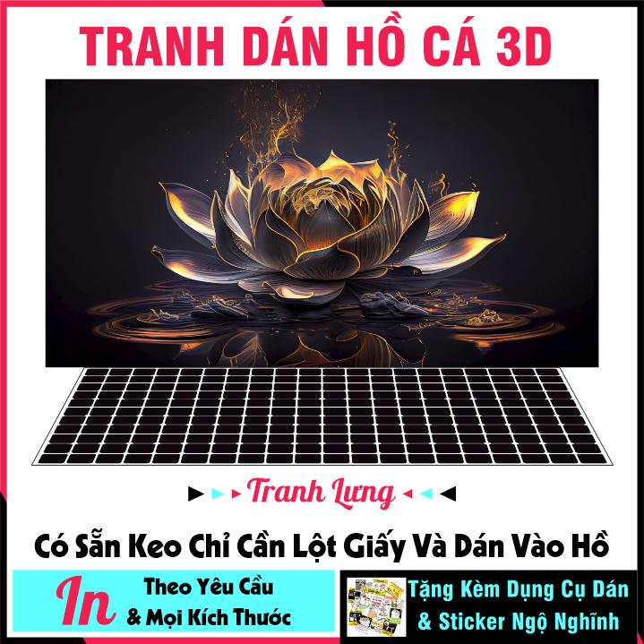 Tranh dán hồ cá 3d - dán bể cá cảnh - dán hồ cá thuỷ sinh - CÓ SẴN KEO DÁN - NHIỂU KÍCH THƯỚC