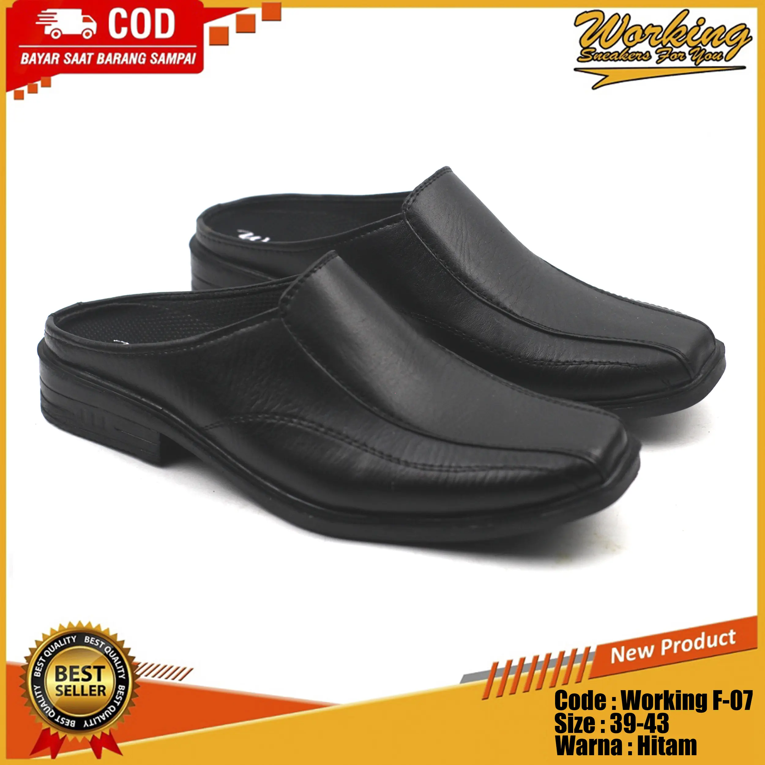 Working Sepatu Kerja Pria Pantofel F-07 karet shoes
