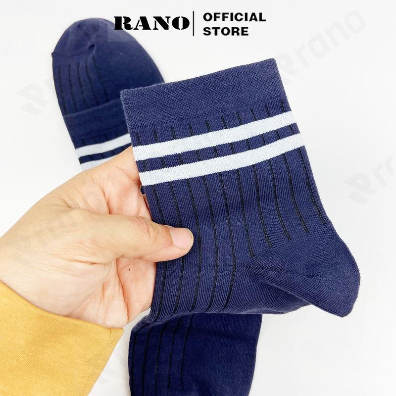 Product Introduction of Tất vớ nam nữ kẻ 2 sọc ngang cổ trung cao nhiều màu hàn quốc cotton trắng đen xanh vàng xám TAT_2SOC 17
