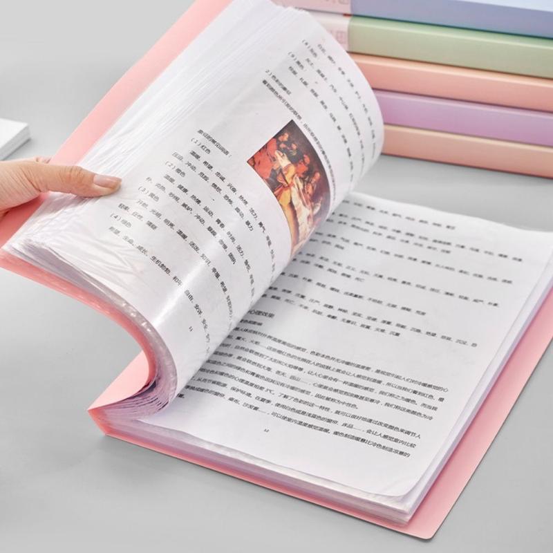 File 30 bìa lá A4 lưu trữ tài liệu màu Pastel K113, cặp giữ giấy ờ bảo vệ tiện lợi nhựa bền chắc chắn