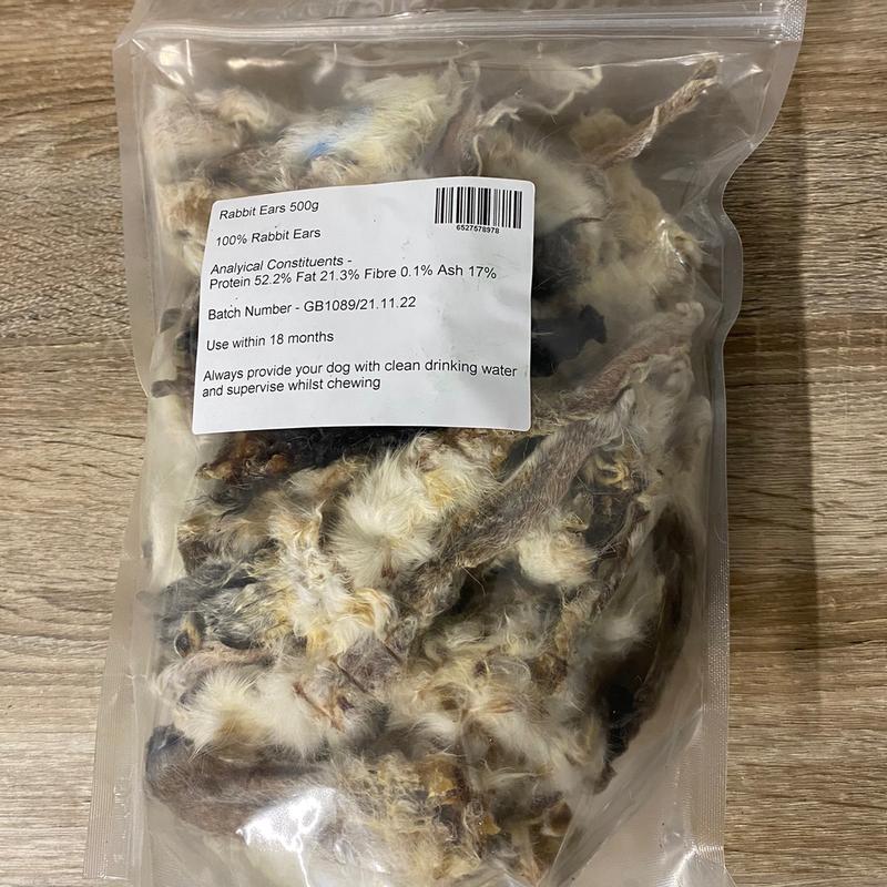 500g Furry Rabbit Ears Dog Chew Treat 1