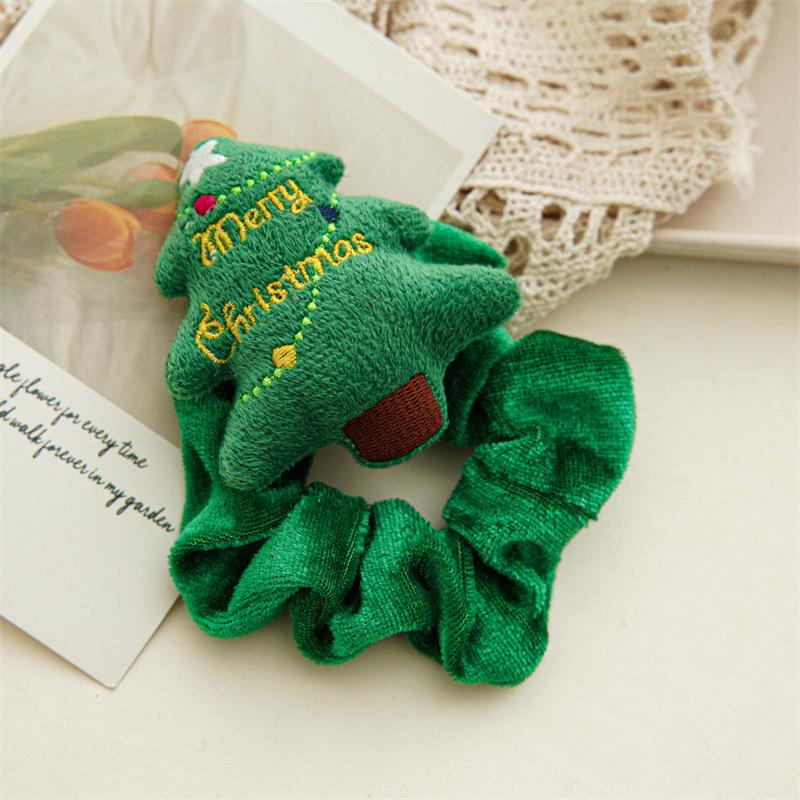 Product Introduction of 1-3 pcs Cartoon Christmas Elastic Hair Ties Cute Santa Claus Christmas Tree High Ponytail Hair Rope Sweet Hair Accessories Gifts 7