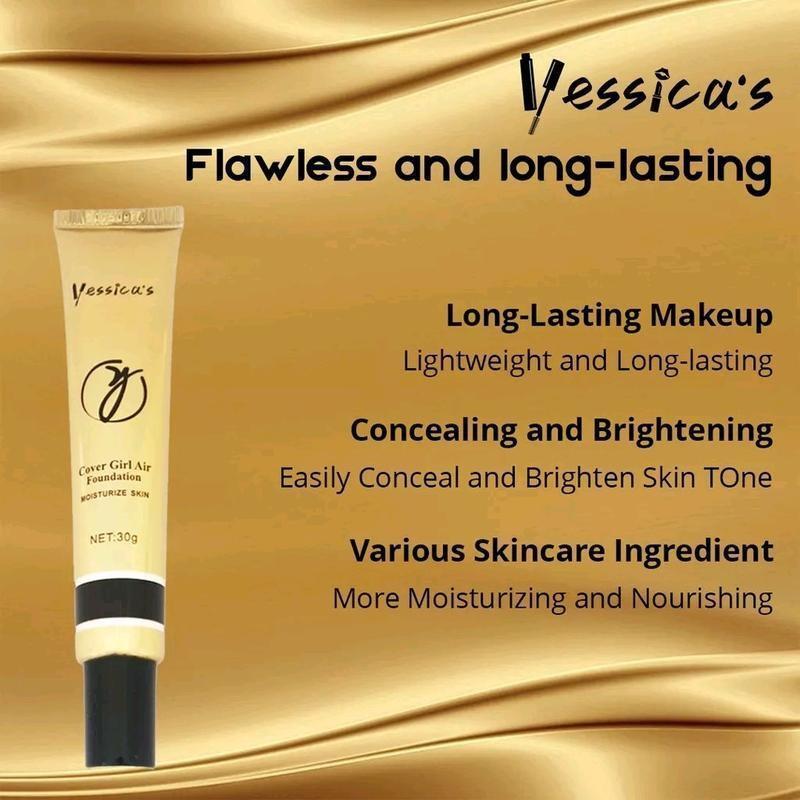 [COD] Yessica Waterproof Foundation Cover Girl Air Moisturize skin 30gr Wajah Concealer cream kelly Acne Prone Amino Acid 3