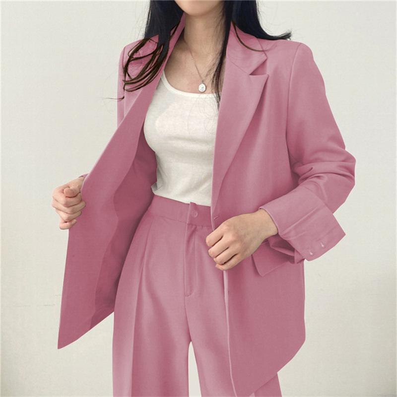 Product Introduction of Suit Jacket for Women 2024 Spring New Korean Style Coat Temperament Commute Blue Design Sense Niche Suit for Women 9