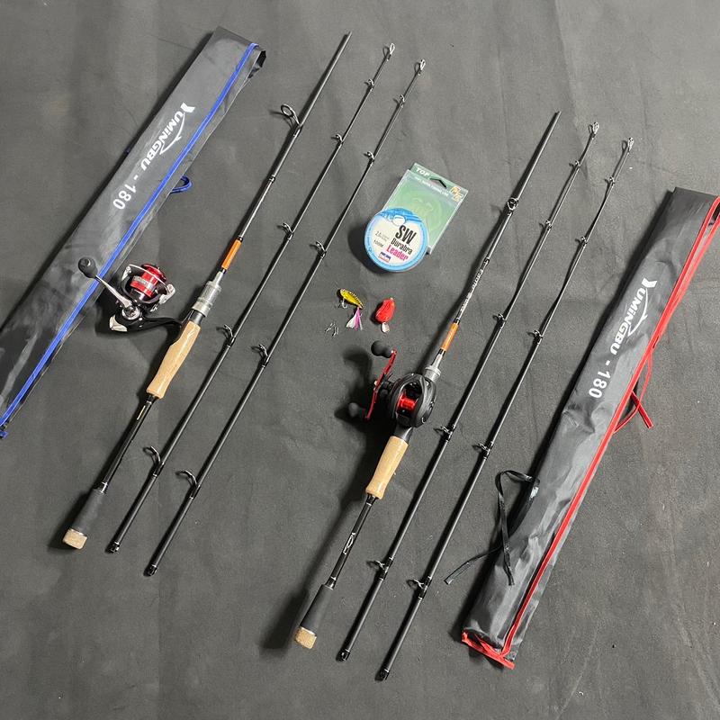  Bộ cần câu lure 2 ngọn SUPER EAGLE siêu tải cá   máy ranmi BR + Pro AC tặng kèm dây pe + bộ mồi câu lure  chuyên lure lóc  sộp ,... 