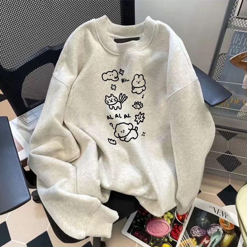 Áo sweater nữ .áo hoodie nỉ cổ tròn chất nỉ bông 2 mặt dày đẹp in hình nơ xanh 9
