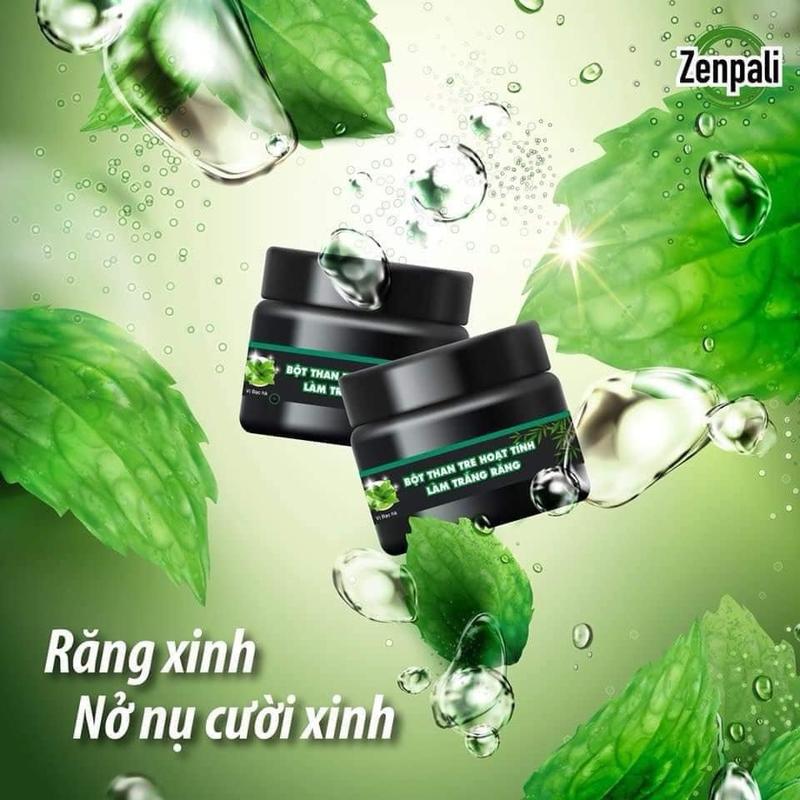 Zenpali Bột Than hoạt tính hỗ trợ cải thiện trắng răng