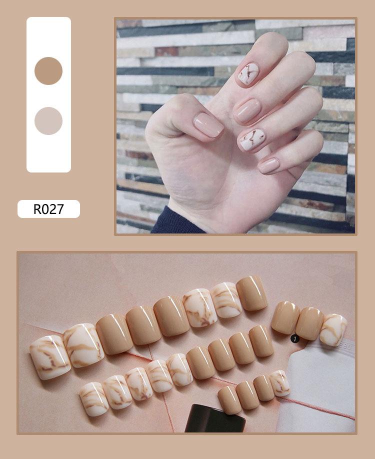 Product Introduction of Fake Nails Finished Stickers Cute Nail Stickers Wearable Nail Stickers Removable Fake Nail Pieces 24 Pieces 4