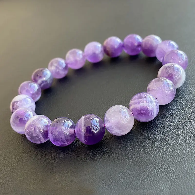 155 Jingyao Dream Amethyst Bracelet 10mm Single Circle Bracelet Female Male Natural Crystal Girlfriends Fashion Gift Lady Bracelet High-End Bracelet Love Bracelet Couple Bracelet Birthday Bracelet Student Bracelet