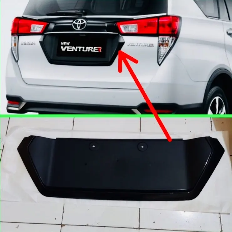 Ornament Innova Reborn 2016 s/d 2022 -Tatakan Plat Nomor hitam