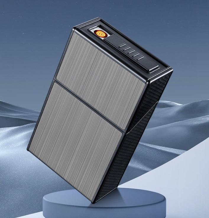 Bật Lửa điện Kèm Hộp đựng tặng kèm cáp sạc điện - Giao Màu Ngẫu Nhiên - BLD021H