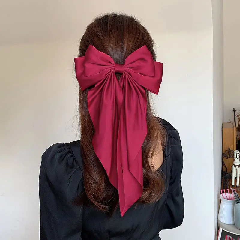 Trendy Oversized Bow Hair Clips - Retro-Inspired Spring Clips for a Chic Look