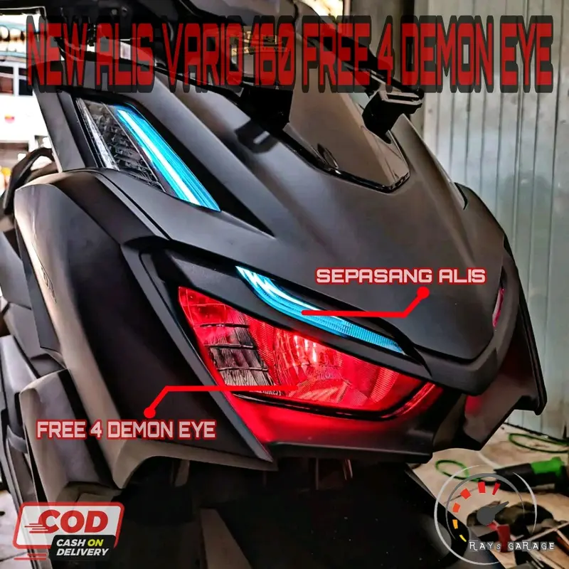 Paket Hemat Lampu Alis New Vario 160 Tanpa Bintik-Bintik Terang Motorcycle 2