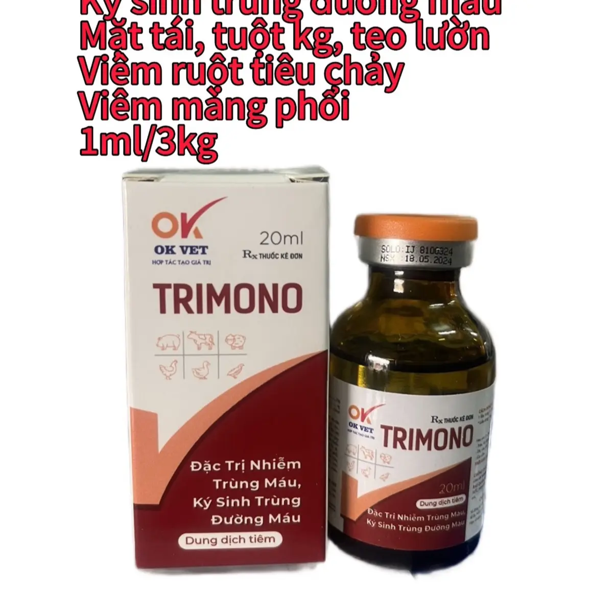 Trimono kst đường máu 20ml, viêm ruột, viêm phổi( thuốc bổ dinh dưỡng thú cưng)