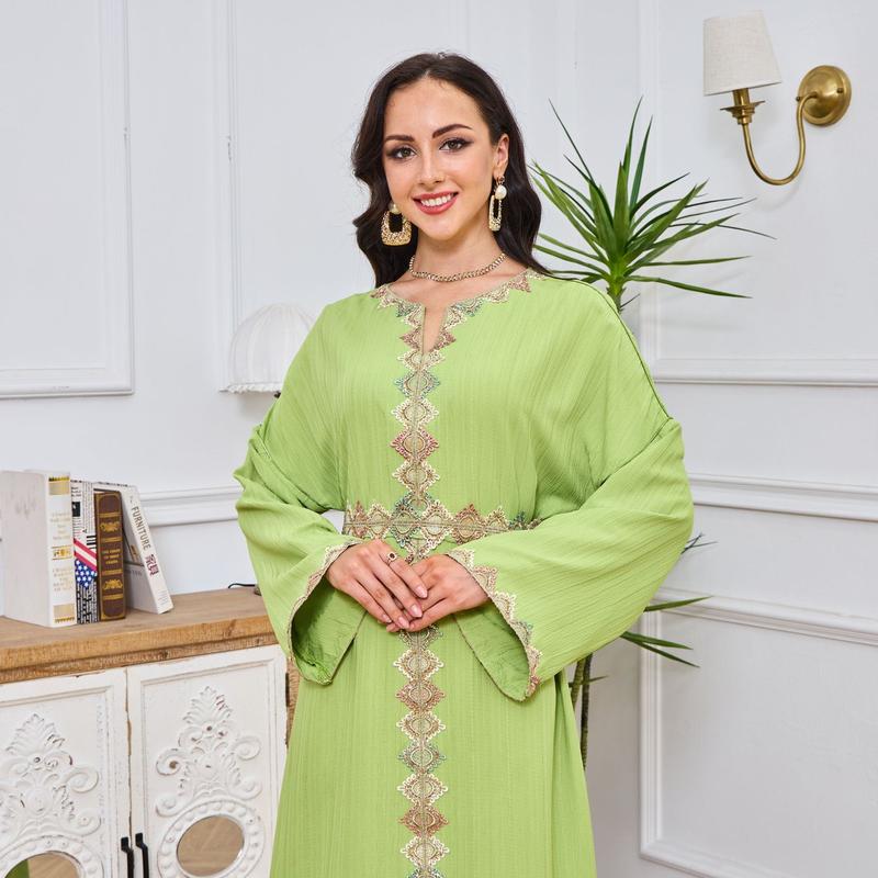 Product Introduction of Áo Choàng Hồi Giáo Ả Rập, Mt051, Phong Cách Trung Đông, Quần Áo Nữ, Thời Trang, Thêu Mới, Váy Thanh Lịch, Giảm Giá 2