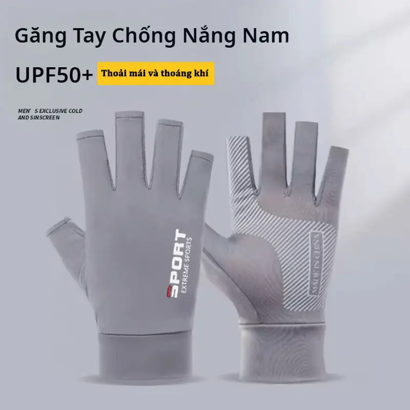 Găng tay hỗ trợ chống nắng đi xe máy lái ô tô mùa hè xỏ 5 ngón thao tác cực tiện chơi thể thao hết ý - GTNX5N. chống tĩnh điện bảo vệ tia cực tím Nam Sport 2