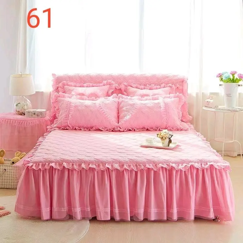 Bộ ga gối 3 món(1ga,2 vỏ gối) cotton hàn quốc trần bông cao cấp, tiểu thư sang chảnh