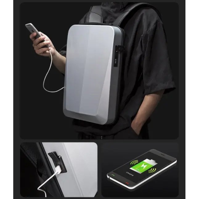 Tas Bange BG22201 Bag Slim Backpack Laptop 15.6" Inch Hardcase USB TSA 5