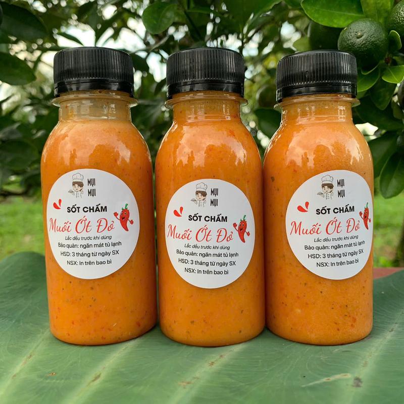 Combo 3 chai  sốt chấm hải sản, đồ nướng, thịt luột  - muối ớt đỏ - Nước Sốt Gia Vị Chua - Gia Vị Cay vn hủ xốt nấu ăn sotthai  tron nước chấm  hột vịt lộn