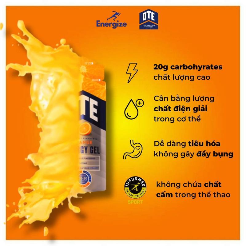 Gel Năng Lượng Nhanh Thể Thao OTE Energy Gel, Dạng Lỏng Dễ Ăn, Chiết Xuất Hoa Quả Tự Nhiên, Dễ Dàng Tiêu Hóa 5