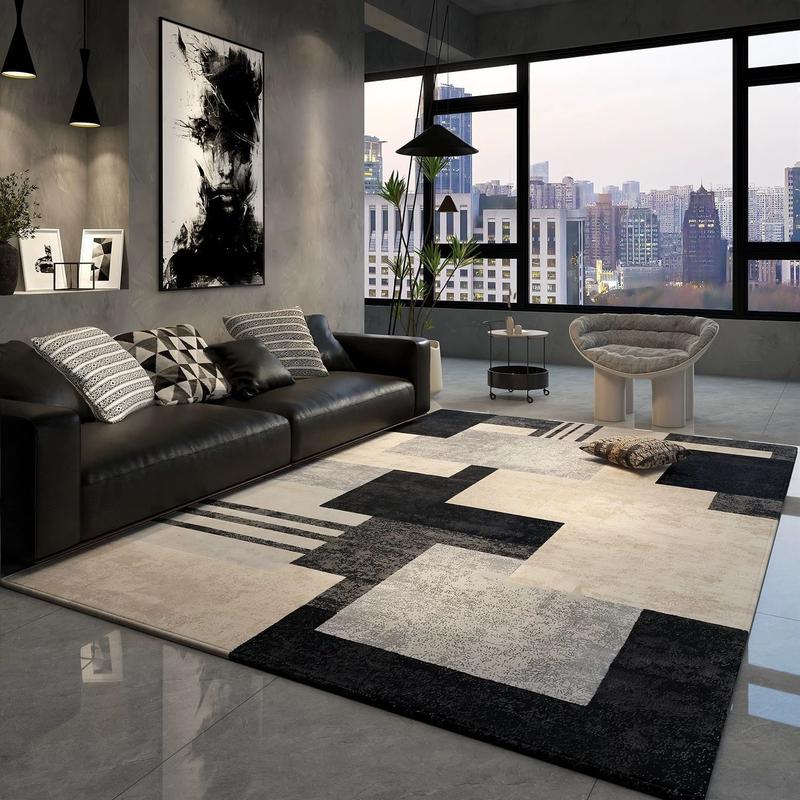 Thảm Phòng Khách Thảm Sofa Cà Phê Thảm Đầu Giường Thảm trải sàn Phòng Ngủ, Kích Thước Lớn, Phong Cách Kem, Thiết Kế Đơn Giản, Thích Hợp Cho Phòng, 7590 người thu thập 4