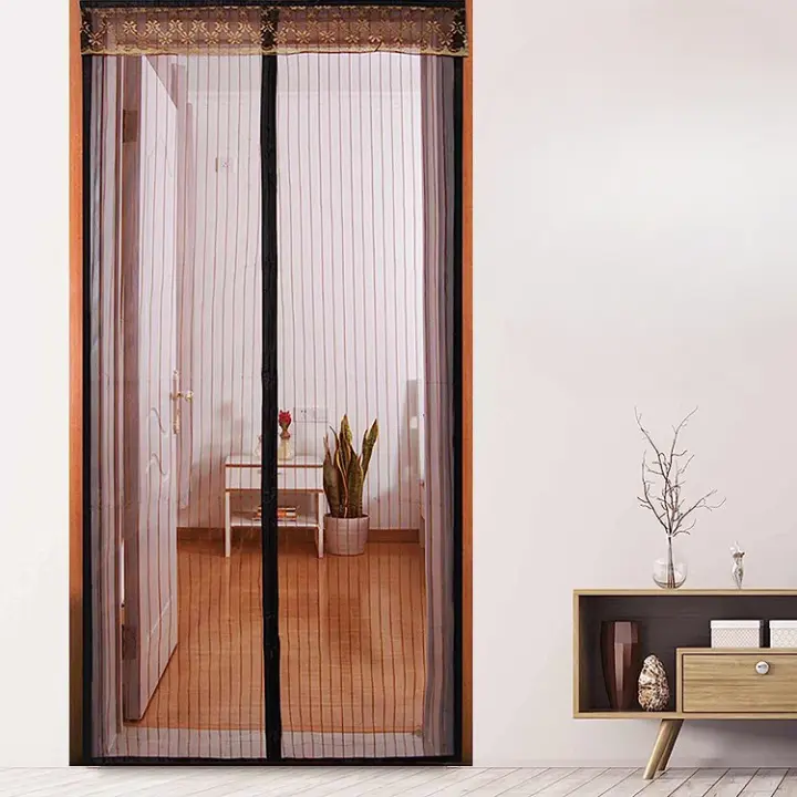Tirai Pintu Anti Nyamuk Kelambu Magnetic Door TaffHOME - Black Curtain 1