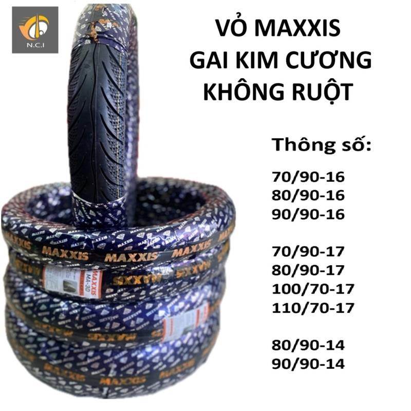 LẺ -VỎ MAXXIS KHÔNG RUỘT GAI KIM CƯƠNG (MA3D)-Có thông số dành cho các loại xe số, ex, winner, ab, vision, click, vario, nouvo, hayate,..- Phụ Tùng Phụ Kiện Cao Su Lốp vỏ  maxxis