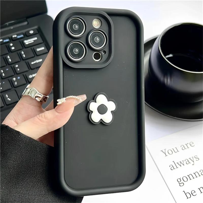 Cartoon Cute 3D Ball Flower Soft Candy Liquid Silicone Phone Case For iPhone 15 11 12 13 14 Pro Max X XSMax XR 7 8 Plus Bumper Back Cover 0