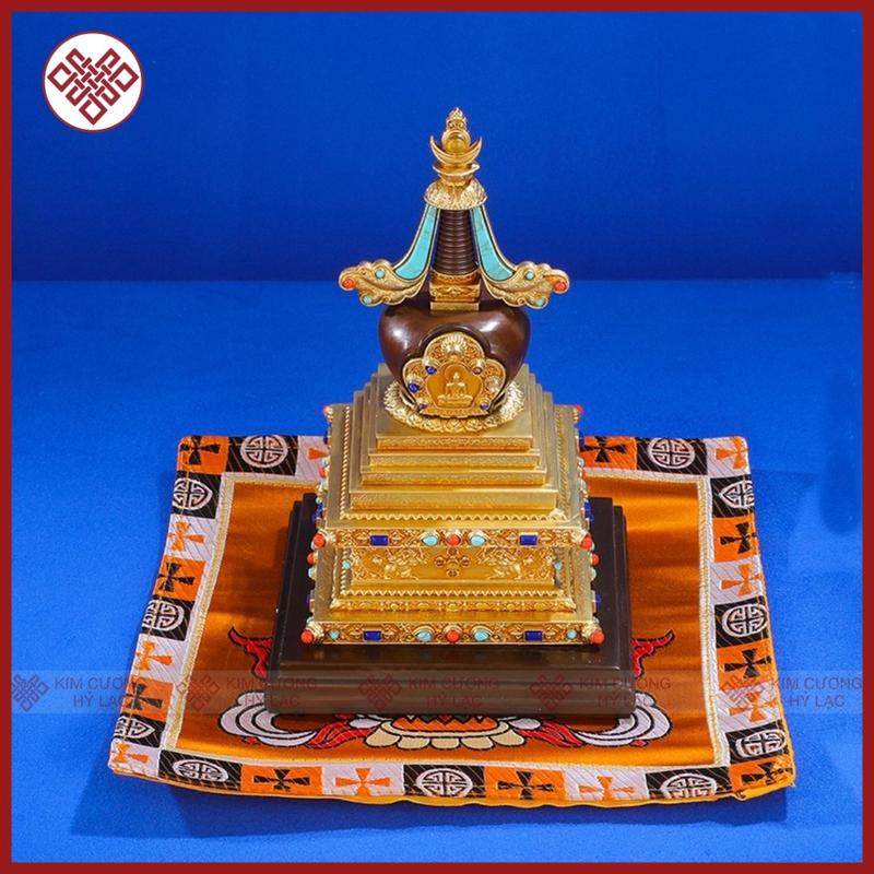 Tấm Lót Tượng Lót Pháp Khí Mật Tông [Kim Cương Hỷ Lạc] Biểu Tượng Kalachakra 1