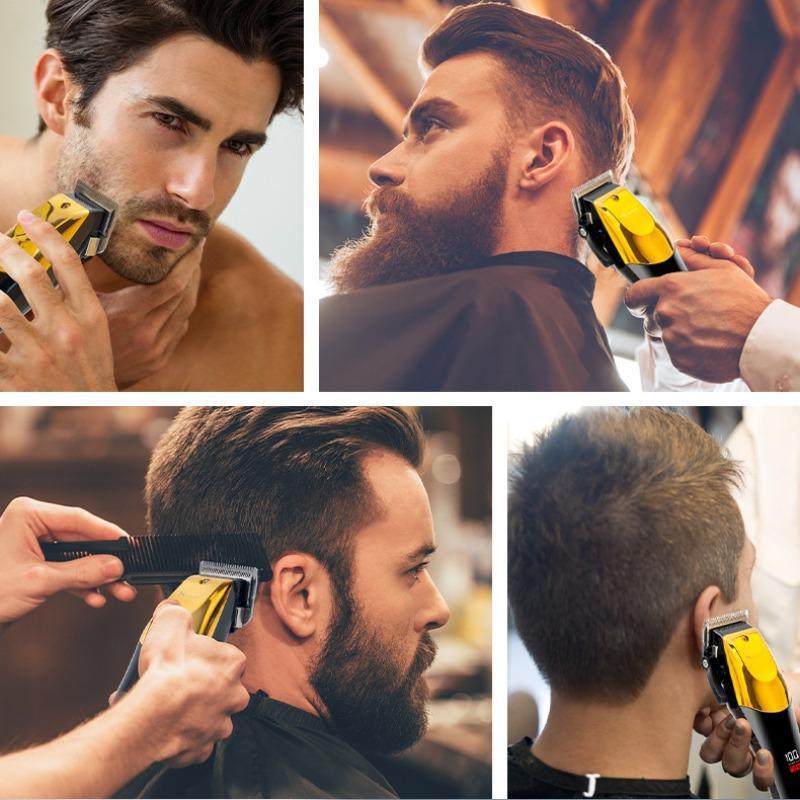 Electric Hair Clipper Set, 2 Counts Rechargeable Hair Clipper, Professional Hair Trimmer for Men, Hair Clipper Set with Comb Heads, Great for Men Stylists Barber Barbershop Salon Home Use 5