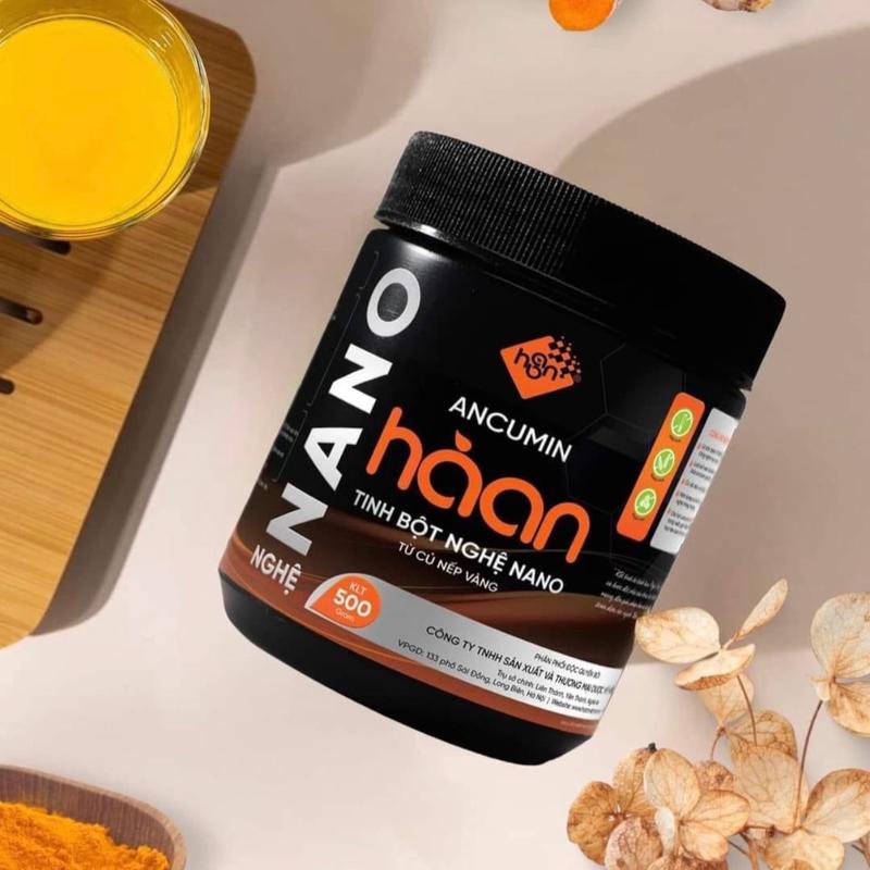  Tinh bột nghệ NANO HÀ AN  500gr  hộp  từ củ nghệ NẾP VÀNG 