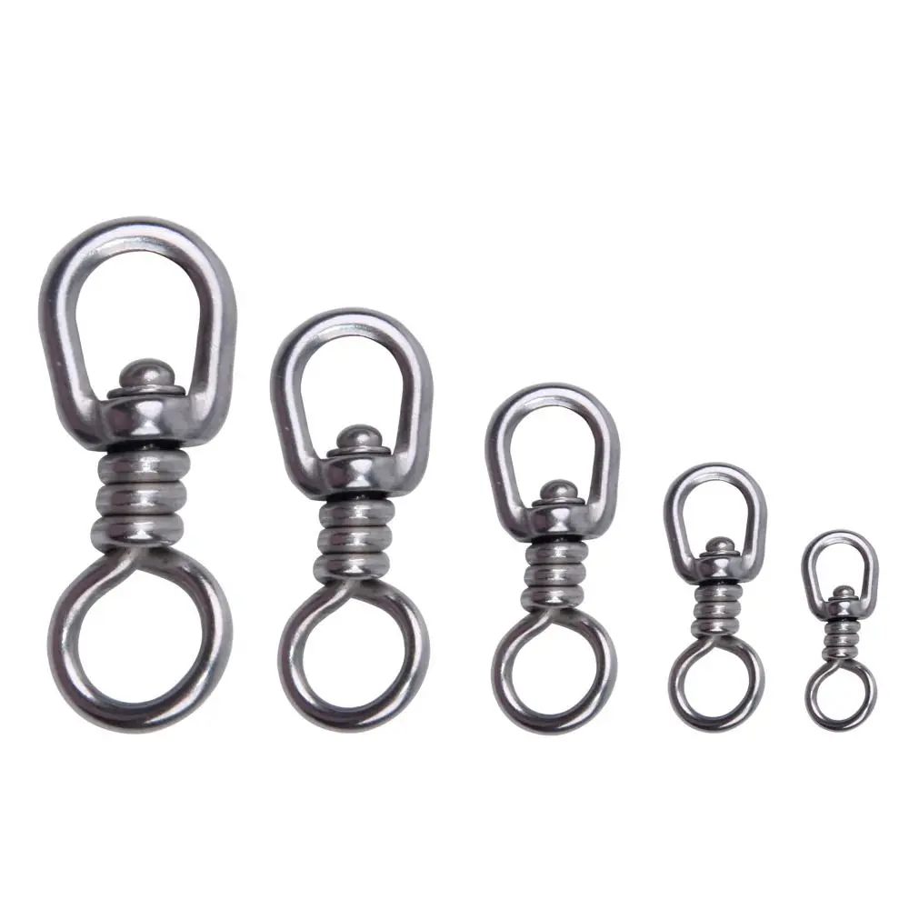 Fishing Accessories 304 Stainless Steel Fishing Connector Pin Snap Rolling Ball Bearing Fishing Swivels Rust-Proof Heavy Duty Lure Line Connector Fishing Lure Connect