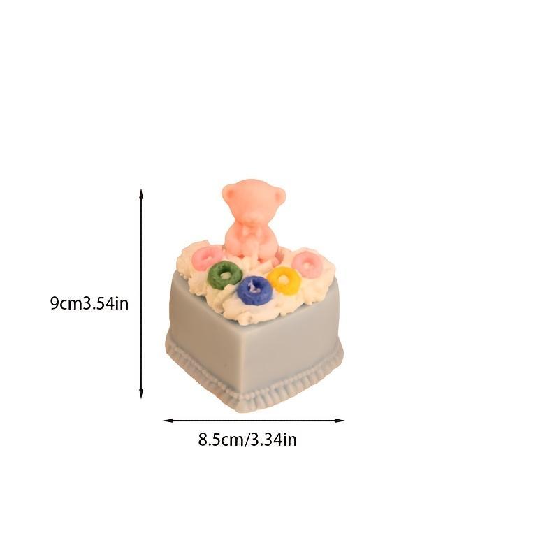 Cake Shaped Scented Candle, 1 Count Lovely Fruit Flavor Candle, Birthday Gift, Bedroom Companion Gift, The Perfect Gift for Your Lover, Ornaments 1