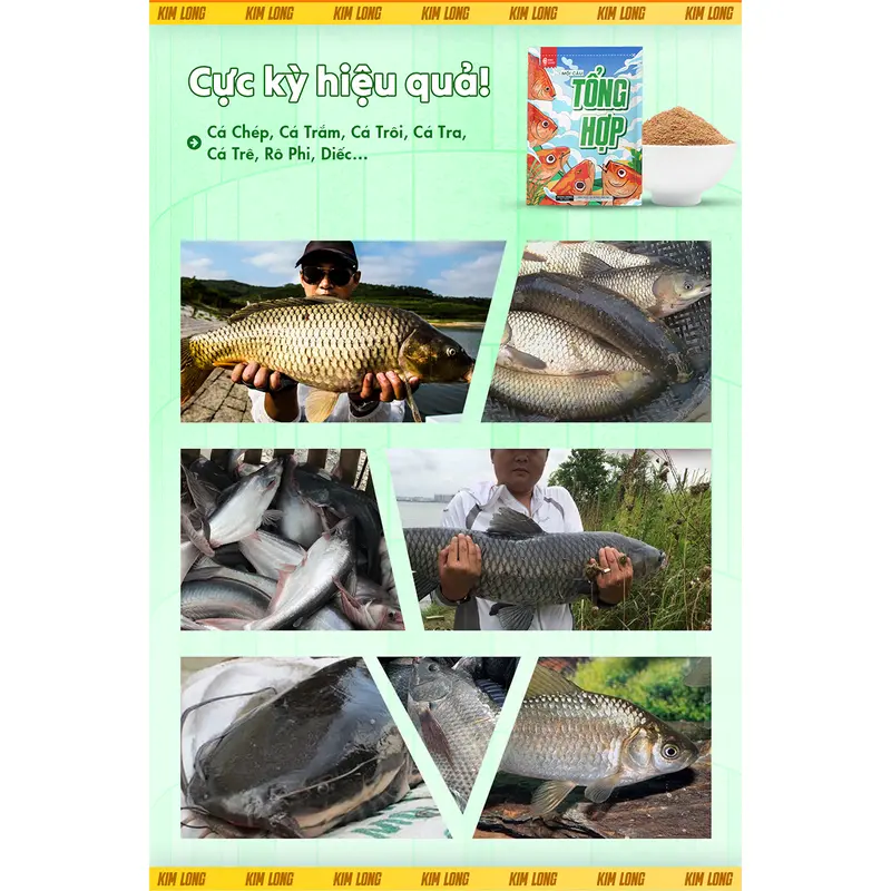 Mồi Câu Tổng Hợp KIM LONG 250g - Chuyên Dùng Câu Chép, Diếc, Rô Phi Dịch Vụ, Tự Nhiên, Mua Càng Nhiều Giảm Càng Sâu 5
