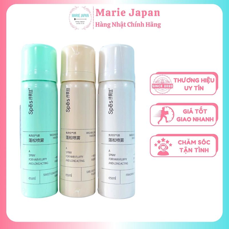  Dầu Gội Khô Nữ Spes Washing - Free Hairspray Làm Sạch Hút Dầu 